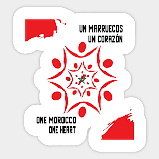 Proud Morocco Flag Gift Moroccan Lovers For Men's Women's Sticker